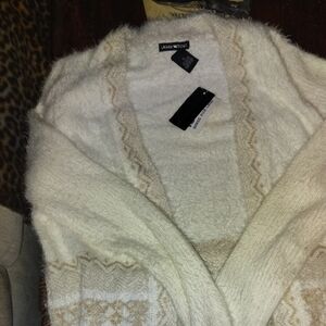 Lauren Michelle Cream and Tan Cardigan